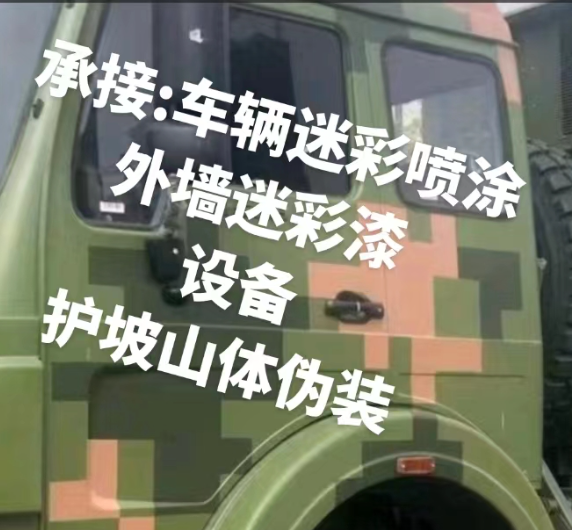 东丽外墙和地面的迷彩漆施工